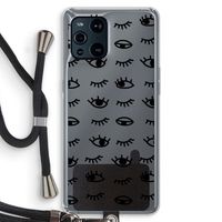 Eye pattern #2: Oppo Find X3 Pro Transparant Hoesje met koord