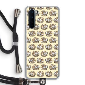 Slapende poes: OnePlus Nord Transparant Hoesje met koord