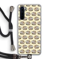 Slapende poes: OnePlus Nord Transparant Hoesje met koord