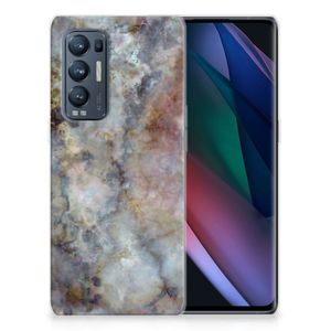 OPPO Find X3 Neo TPU Siliconen Hoesje Marmer Grijs