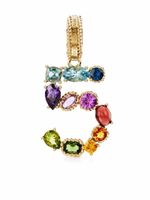 Dolce & Gabbana pendentif Number 5 en or 18ct orné de pierres - thumbnail