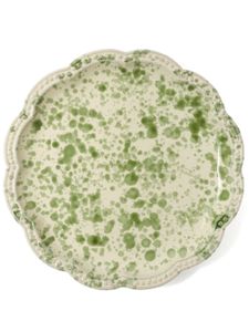 Cabana assiette en céramique mouchetée (27 cm) - Vert