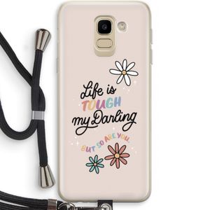 Tough Life: Samsung Galaxy J6 (2018) Transparant Hoesje met koord