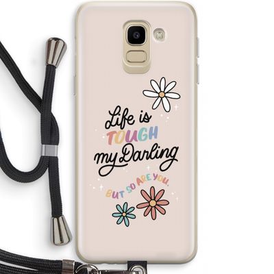 Tough Life: Samsung Galaxy J6 (2018) Transparant Hoesje met koord