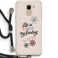Tough Life: Samsung Galaxy J6 (2018) Transparant Hoesje met koord