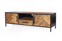 LivingFurn TV-meubel 'Brooklyn' Mangohout en staal, 150cm LivingFurn TV-meubel 'Brooklyn' Mangohout en staal, 150cm