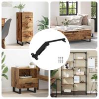 Deksel ondersteunend scharnier 12 pcs Zwart 192 x 32 x 50 mm