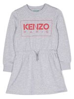 Kenzo Kids robe à logo imprimé - Gris