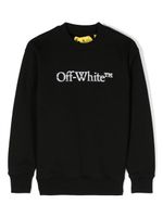 Off-White Kids sweat Big Bookish en coton - Noir