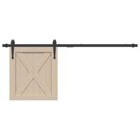 VidaXL Ophangset voor minischuifdeur 122 cm koolstofstaal zwart