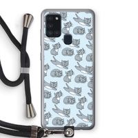 Poezen: Samsung Galaxy A21s Transparant Hoesje met koord