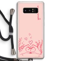 Love is in the air: Samsung Galaxy Note 8 Transparant Hoesje met koord