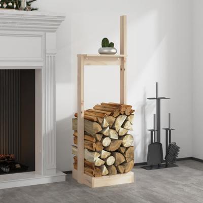 VidaXL Houtblokhouder 33,5x30x110 cm massief grenenhout