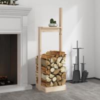 VidaXL Houtblokhouder 33,5x30x110 cm massief grenenhout