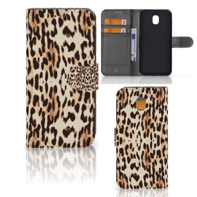 Samsung Galaxy J5 2017 | Telefoonhoesje | Met pasjeshouder | Leopard