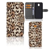 Samsung Galaxy J5 2017 | Telefoonhoesje | Met pasjeshouder | Leopard