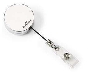 Durable badge reel - 80 cm - Zilver - 10 stuks