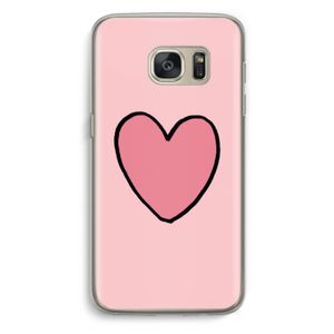 Hartje: Samsung Galaxy S7 Transparant Hoesje