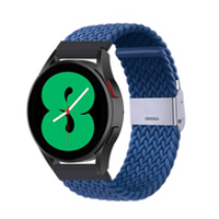 Braided nylon bandje - Blauw - Samsung Galaxy Watch 3 - 45mm - thumbnail