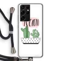I love cacti: Samsung Galaxy S21 Ultra Transparant Hoesje met koord