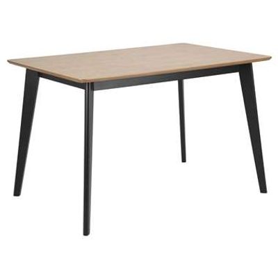 Eetkamertafel Roxy - eiken/zwart - 76x120x80 cm - Leen Bakker