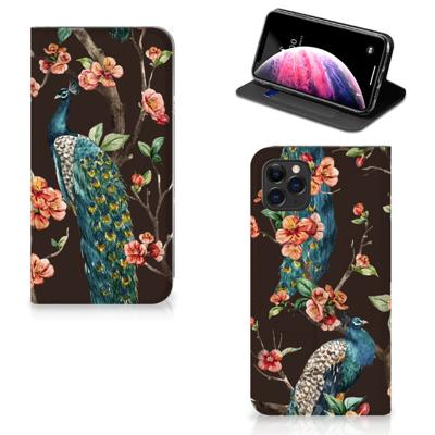 Apple iPhone 11 Pro Max | Hoesje maken | Pauw met Bloemen