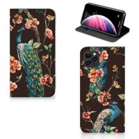 Apple iPhone 11 Pro Max | Hoesje maken | Pauw met Bloemen