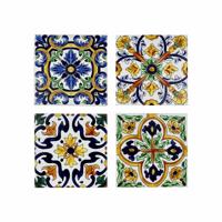 Onderzetters DKD Home Decor Tegel 4 Stuks (10,8 x 10,8 x 0,7 cm) Onderzetters DKD Home Decor Tegel 4 Stuks (10,8 x 10,8 x 0,7 cm)