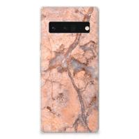 Google Pixel 6 Pro | TPU | Siliconen hoesje | Marmer Oranje
