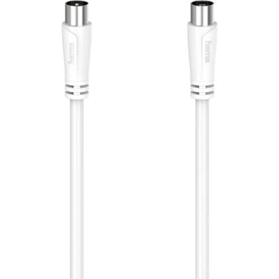 Hama Antenne, Satelliet Aansluitkabel [1x Coax-stekker - 1x Coax-bus] 0.75 m Wit