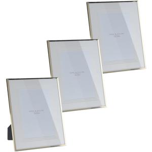 3x stuks aluminium fotolijst goud geschikt voor een foto van 13 x 18 cm