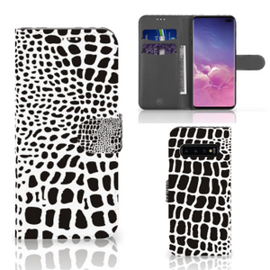 Samsung Galaxy S10 Plus Telefoonhoesje met Pasjes Slangenprint