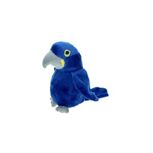 Pluche Ara knuffel blauw 16 cm   -