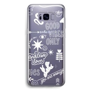 Good vibes: Samsung Galaxy S8 Plus Transparant Hoesje