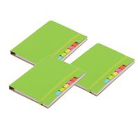 Schoolschriften/notitieboeken - Pakket van 3x stuks - A6 formaat - 70 gelinieerde pagina - groen - m