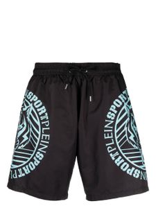 Plein Sport short de bain à imprimé graphique - Noir