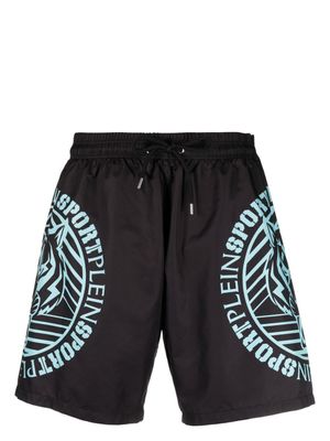 Plein Sport short de bain à imprimé graphique - Noir