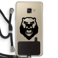 Angry Bear (black): Samsung Galaxy A3 (2016) Transparant Hoesje met koord