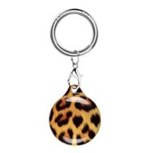 AirTag case marble series - sleutelhanger met ring - tijgerprint