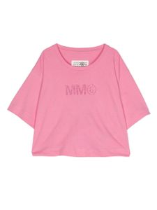 MM6 Maison Margiela Kids t-shirt à paillettes - Rose