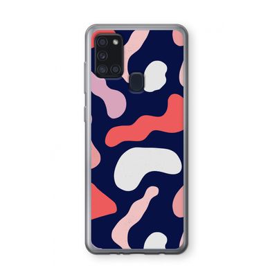 Memphis Shapes Pink: Samsung Galaxy A21s Transparant Hoesje