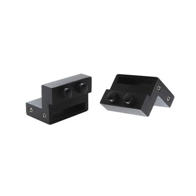 Set van 2 stoppers tbv UITSLUITEND schuifdeursysteem 450121, mat zwart