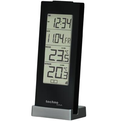 Techno Line WS 9767 WS 9767 Draadloze thermometer Zwart