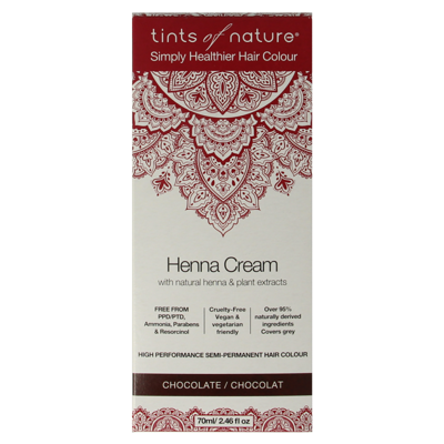 Tints Of Nature Henna cream chocolate semi permanent 70 Milliliter