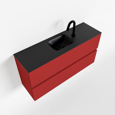 Toiletmeubel Mondiaz Ada | 100 cm | Meubelkleur Fire | Lex wastafel Urban Midden | 1 kraangat Toiletmeubel Mondiaz Ada | 100 cm | Meubelkleur Fire | Lex wastafel Urban Midden | 1 kraangat