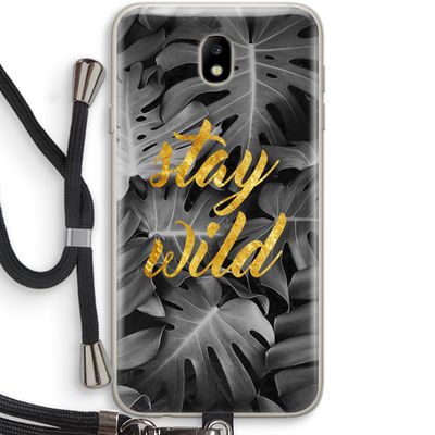 Stay wild: Samsung Galaxy J7 (2017) Transparant Hoesje met koord