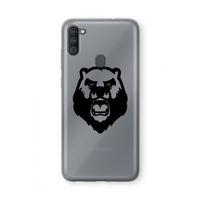 Angry Bear (black): Samsung Galaxy A11 Transparant Hoesje Angry Bear (black): Samsung Galaxy A11 Transparant Hoesje