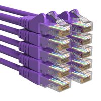 Cat 5e - U/UTP - Netwerkkabel - Patchkabel - Internetkabel - 1 Gbps - 3 meter - Paars - Allteq - thumbnail