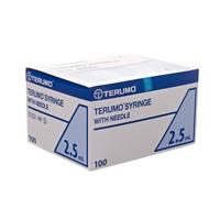 Terumo Spuit 2,5ml Met Naald 21g 1 1/2 100