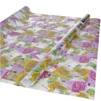 Inpakpapier - 5x - Euro geld biljetten - 250 x 70 cm - rollen - Rich and famous thema - cadeaupapier